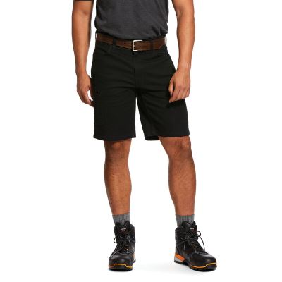 Ariat Work: Rebar DuraStretch Made Tough Pantalones Cortos Hombre - Negras (GNYWO0136)